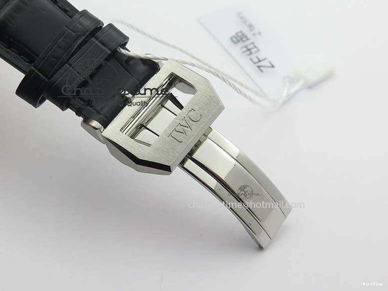 MIROTIME 0217 Modern Portuguese IW371404 ZF V3 1:1 Best Edition SS Black Dial On Black Leather Strap A 7267